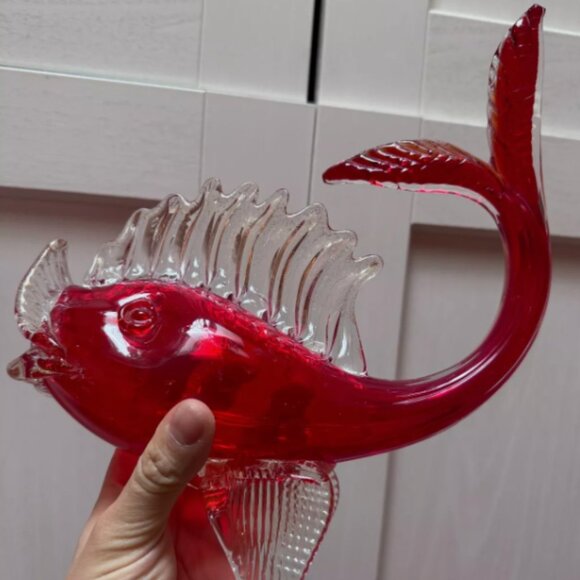 1950’s Murano Clear case Red fish